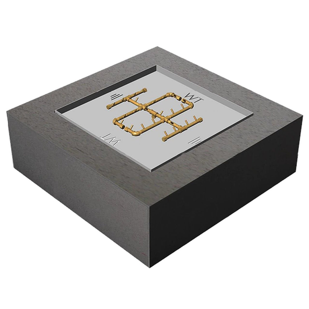 Warming Trends Crossfire Square Ready-to-Finish Fire Pit Kit - 54 Inch