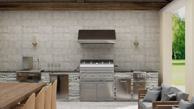 XO 36 Inch Pro Style Wall Mount Outdoor Hood with 1200 CFM LED Lights