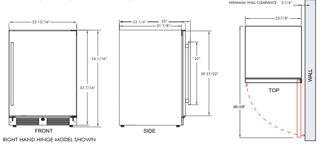 XO 42" Built-In Gas Grill Four Piece Package with Side Burner, Double Doors, and Refrigerator