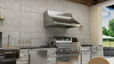 XO 42 Inch Pro Style Wall Mount Ducted Hood with 1200 CFM & LED Lights