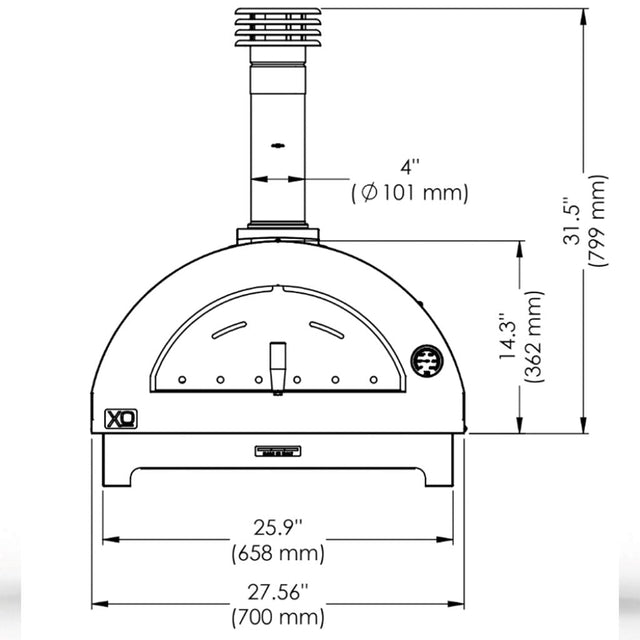 XO Countertop Wood-Fired Pizza Oven XOPIZZA1