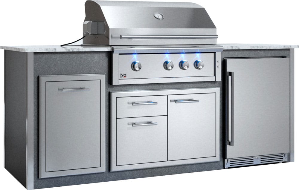 XO Pro-Grade Designer Pre-Assembled Island with 36 Inch XO Pro Grade Grill