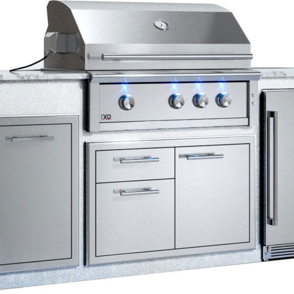 XO Pro-Grade Designer Pre-Assembled Island with 36 Inch XO Pro Grade Grill
