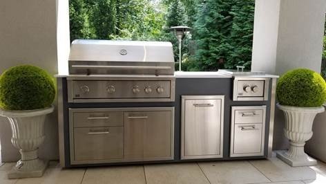 XO Pro-Grade Designer Pre-Assembled Island with 42 Inch XO Pro Grade Grill