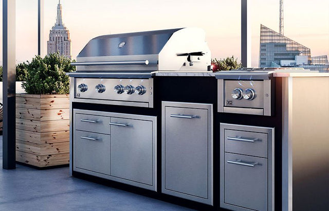 XO Pro-Grade Designer Pre-Assembled Island with 42 Inch XO Pro Grade Grill