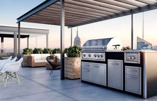 XO Pro-Grade Designer Pre-Assembled Island with 42 Inch XO Pro Grade Grill