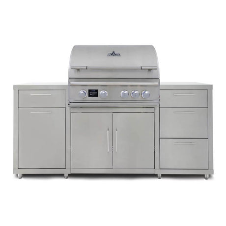 Blaze stainless steel outdoor kitchen island with a built-in Premium LTE Pro 32-inch grill