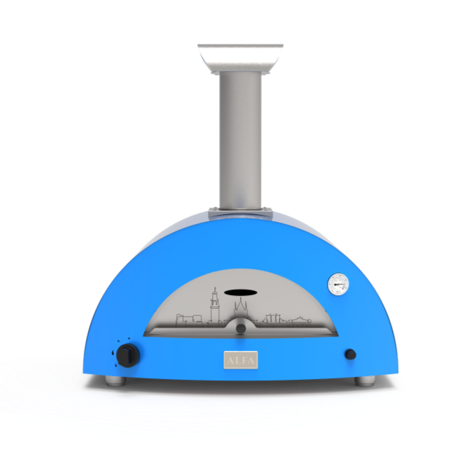 Alfa Moderno 2 Pizze Gas Hybrid Pizza Oven- Napoli Blue Limited Edition - FXMD-2P-LENA-U