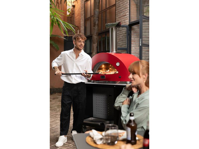 Alfa Moderno 2 Pizze 38-Inch Gas Pizza Oven - Ruby Red