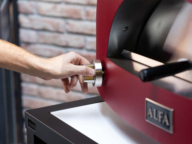 Alfa Moderno 2 Pizze 38-Inch Gas Pizza Oven - Ruby Red