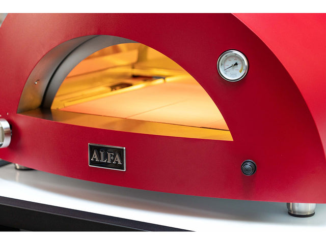 Alfa Moderno 5 Pizze 47-Inch Gas Pizza Oven - Ruby Red