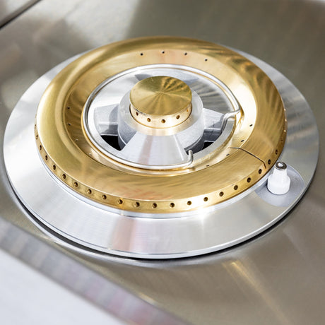 Summerset SB2 Double Side Burner - brass and aluminum burner detail