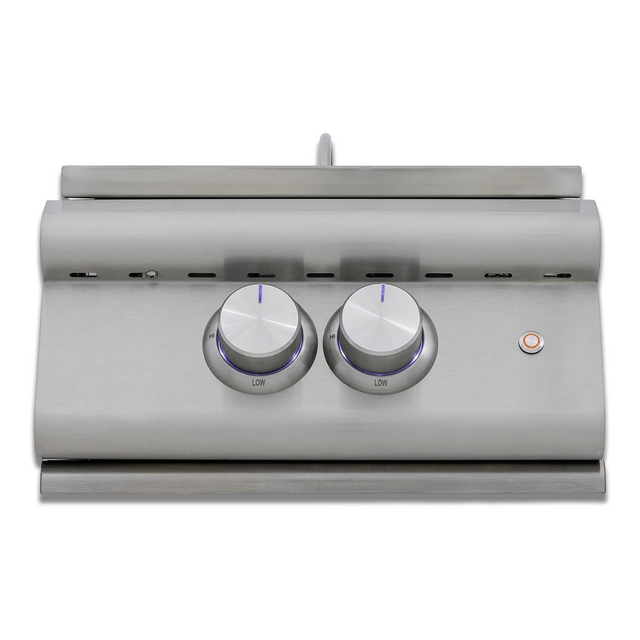 Blaze Premium LTE+ Built-In Gas High Performance Power Burner W/ Wok Ring & Stainless Steel Lid - BLZ-PBLTE3