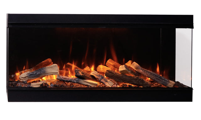 Amantii Fire & Ice LumaForest 48-Inch 3-Sided Built-In Electric Fireplace LF48
