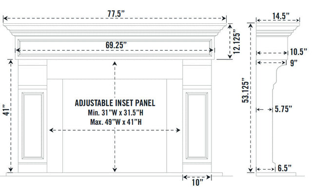 Omega Fireplace Mantel Surround (Cast Stone) 1111.511 GS