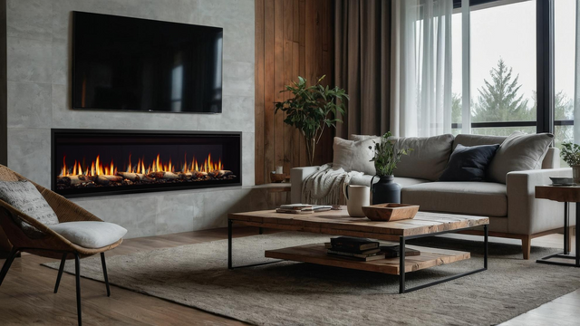 Simplifire Allusion Edge 100" Linear Electric Fireplace
