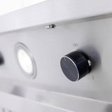Blaze 2026 vent hood stainless control knob detail