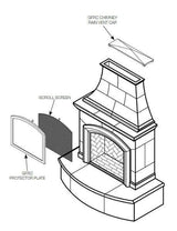American Fyre Designs Mariposa GFRC Chimney Rain Vent Cap 8073RV - Smoke finish