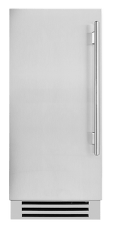 True TUI-15-L-SS-D Clear Ice Machine - stainless left hinge front view