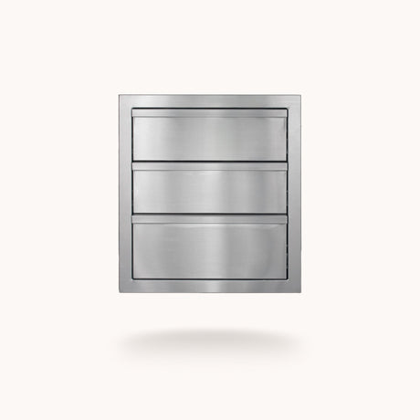 American Made Grills DR3-18-AMG 18-Inch Deluxe 3-Drawer - front view
