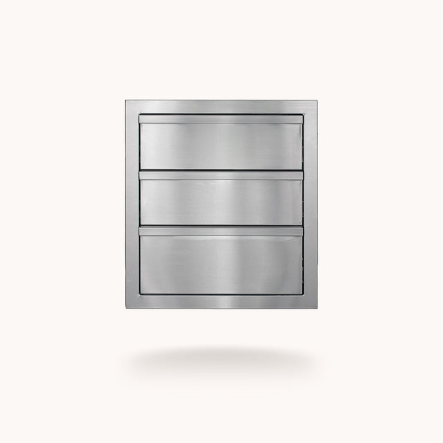 American Made Grills DR3-18-AMG 18-Inch Deluxe 3-Drawer - front view