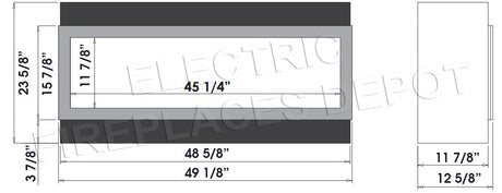 Amantii Panorama Deep 50 dimensions diagram
