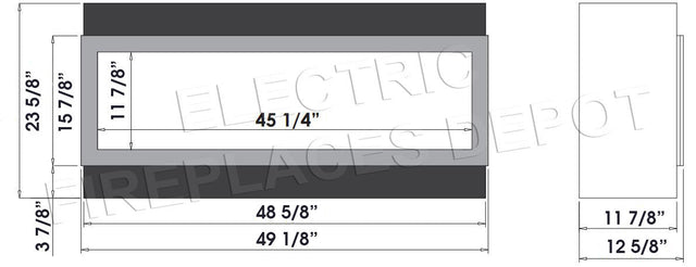 Amantii Panorama Deep 50 dimensions diagram