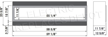 Amantii Panorama Deep 60 dimensions diagram