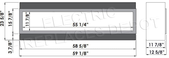 Amantii Panorama Deep 60 dimensions diagram