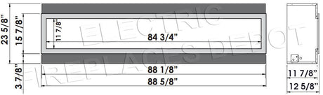 Amantii Panorama Deep 88 dimensions diagram