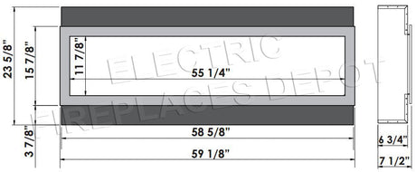 Amantii Panorama Slim 60 dimensions diagram