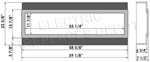 Amantii Panorama Slim 60 dimensions diagram