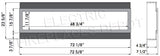 Amantii Panorama Slim 72 dimensions diagram