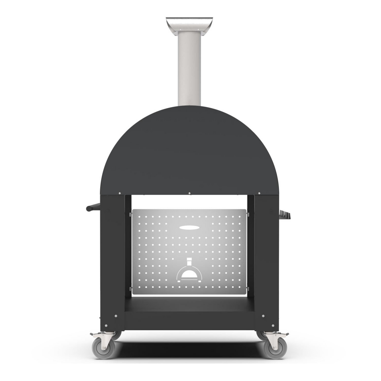 Alfa Moderno 2 Pizze Gas Hybrid Freestanding Pizza Oven with Cart - Ardesia Grey