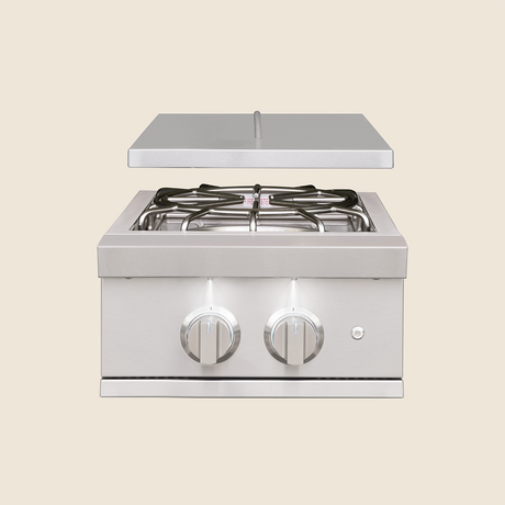 Summerset PB2PRO Pro Power Burner - front view with lid open