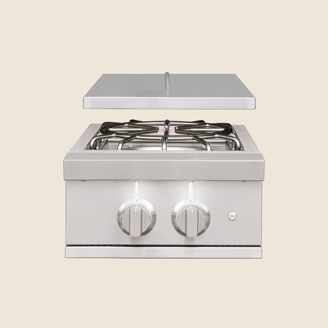 Summerset PB2PROL Pro Power Burner - front view with lid open
