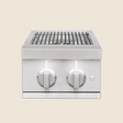 Summerset SB2PRO Pro Double Side Burner - front view with lid open