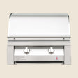 Summerset Resort 30-Inch Built-In Gas Grill - front view hood closed with upgraded handle
