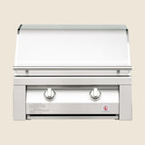 Summerset Resort 30-Inch Built-In Gas Grill - front view hood closed with upgraded handle