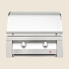 Summerset Resort 30-Inch Built-In Gas Grill - front view hood closed with upgraded handle