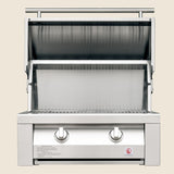 Summerset Resort 30-Inch Built-In Gas Grill - front view hood open