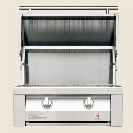 Summerset Resort 30-Inch Built-In Gas Grill - front view hood open