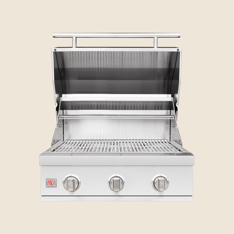 Summerset Sizzler SZR25 25-Inch Built-In Gas Grill - hood open