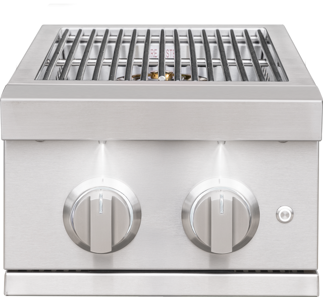 Summerset Pro Double Side Burner - open view showing both burners