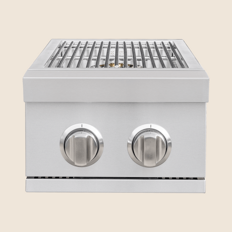 Summerset SB2 Double Side Burner - front view with lid open