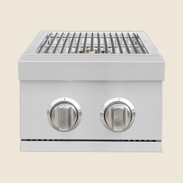 Summerset SB2 Double Side Burner - front view with lid open