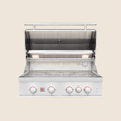 Summerset Sizzler Pro SZRPRO32 32-Inch Built-In Gas Grill - hood open