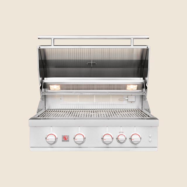 Summerset Sizzler Pro SZRPRO32 32-Inch Built-In Gas Grill - hood open