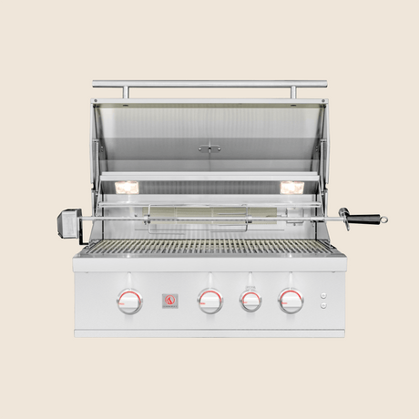 Summerset TRL Pro TRLPRO32 32-Inch Built-In Gas Grill - hood open