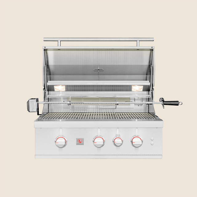 Summerset TRL Pro TRLPRO32 32-Inch Built-In Gas Grill - hood open